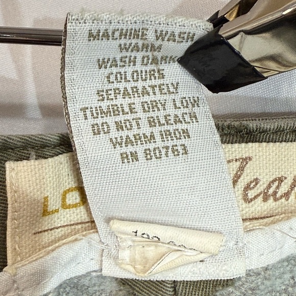 LONDONJEAN Chino Stretch Christie Fit Boot Cut Olive Green Khaki Size 4P - Picture 9 of 9